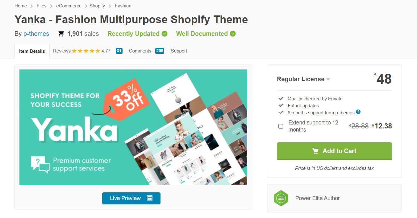 Yanka Shopify themes
