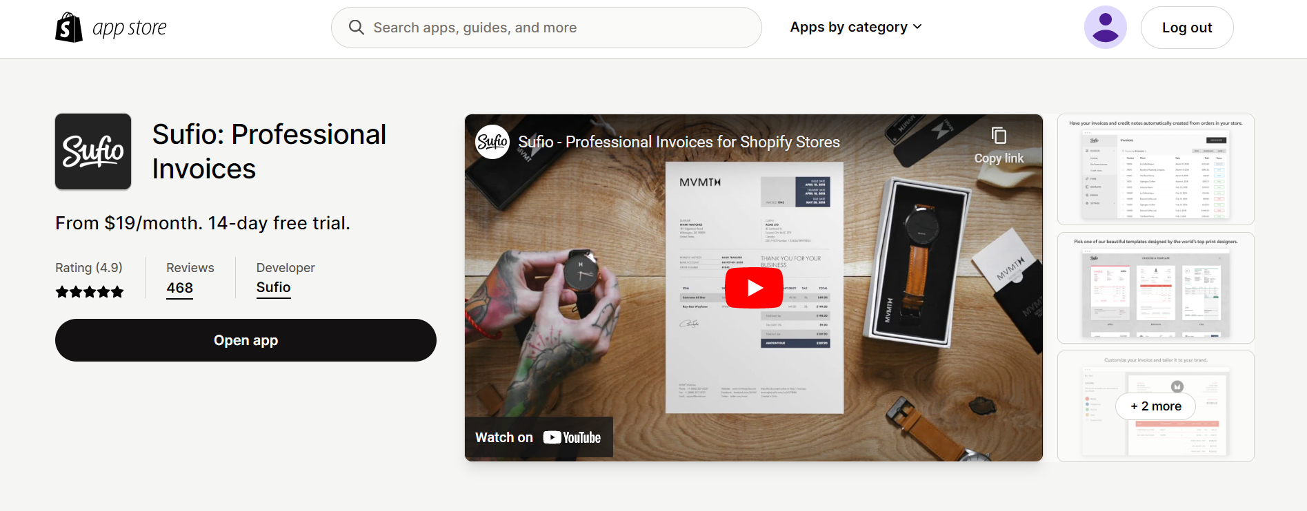 Sufio: Professional Invoices