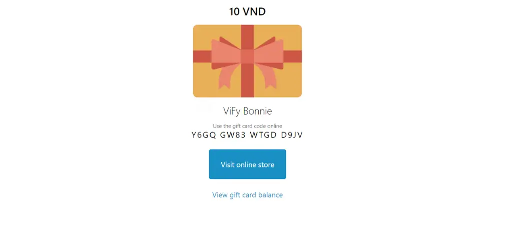 Shopify Gift Cards