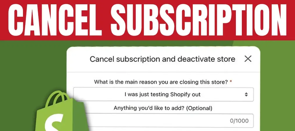 delete Shopify account