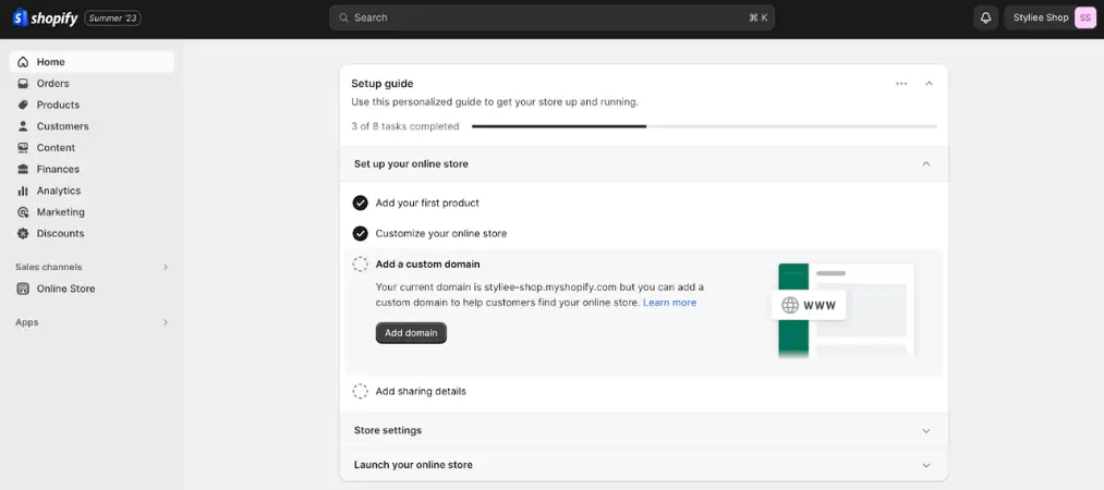 Shopify features