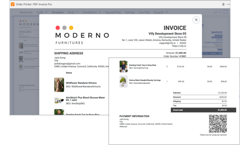 commercial invoice pdf invoice shopify 