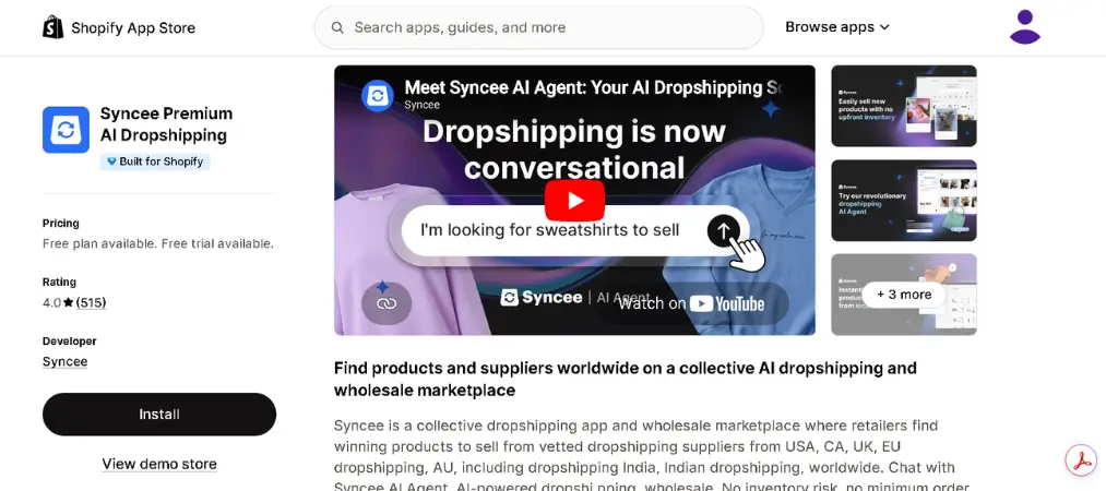 Top 10 Best Dropshipping Apps for Shopify Stores 23 Syncee Premium AI Dropshipping