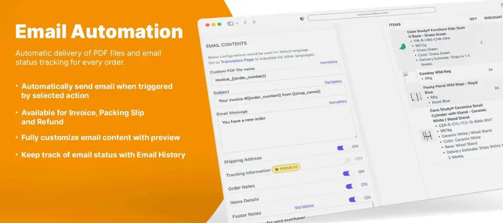 Vify Order Printer PDF Invoice